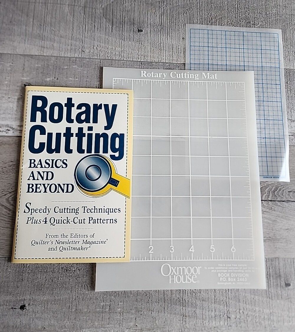 Oxmoor House Small Cutting Mat Rotary 9x7" & Rotary Cutting Basics + Mat NEW